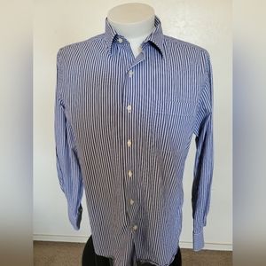 Tommy Bahama Blue Striped Long Sleeve Dress Shirt